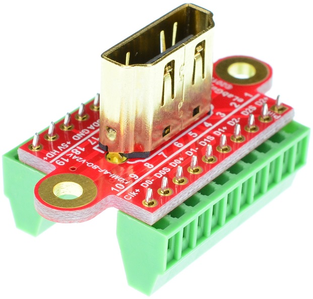 HDMI Type A Female vertical connector Breakout Board